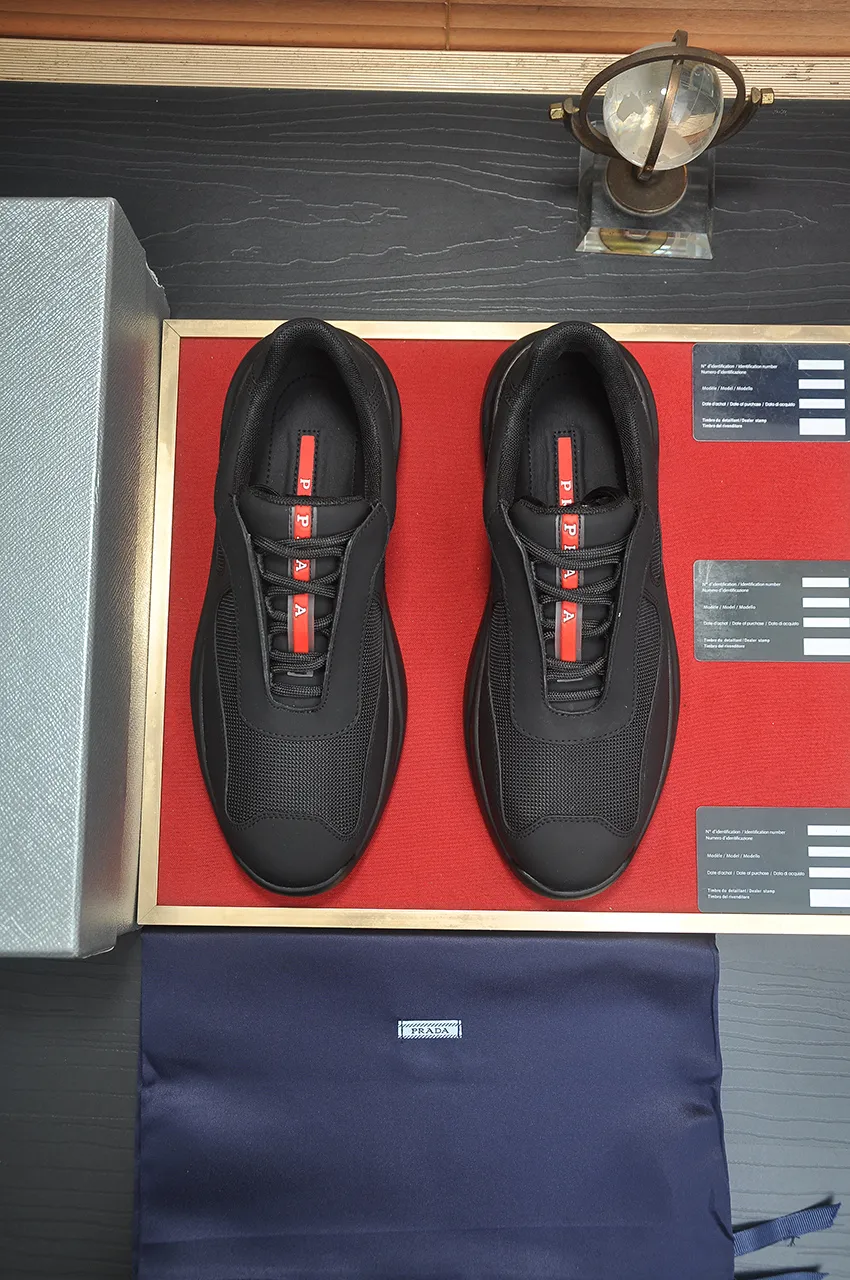 Men's shoes 💰620💶 [PRADA] Top original, new season, high quality original goods, top high mercerized cowhide combined with original breathable fabric + imported glue, imported stretch fabric inside with original cowhide feet, original thick outsole! Quality guaranteed! Code 38-45 (45 customized)